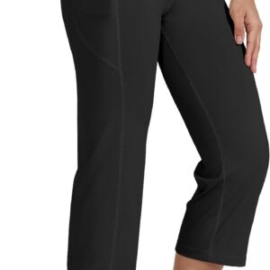 Willit Women's Yoga Capris Pants High Waist Leggings Crop Straight Leg Athletic Exercise Workout Capris 21"